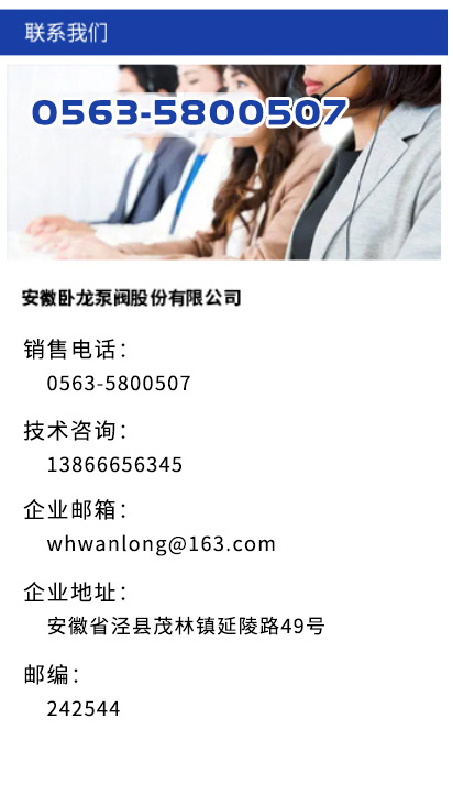 安徽卧龙泵阀-经营理念