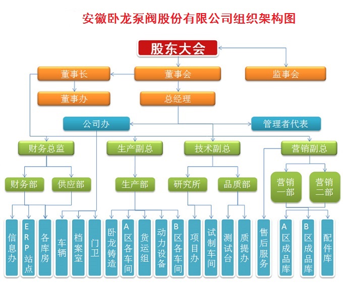 安徽卧龙泵阀组织架构