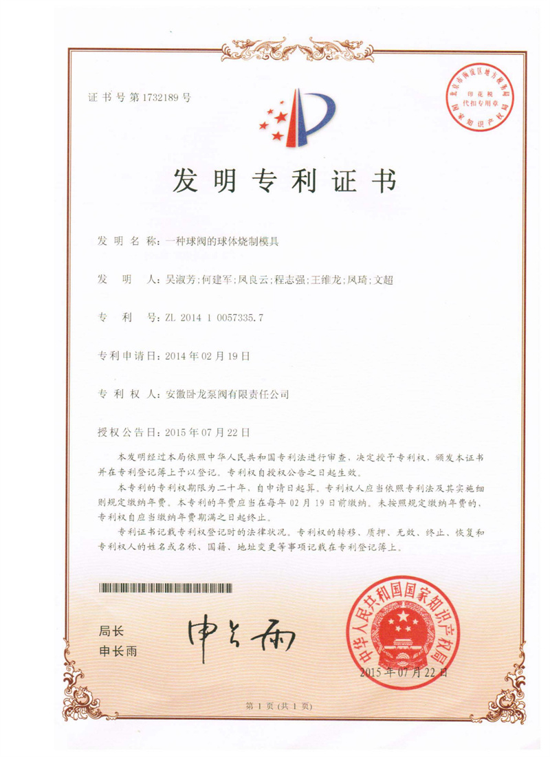 安徽卧龙资质荣誉