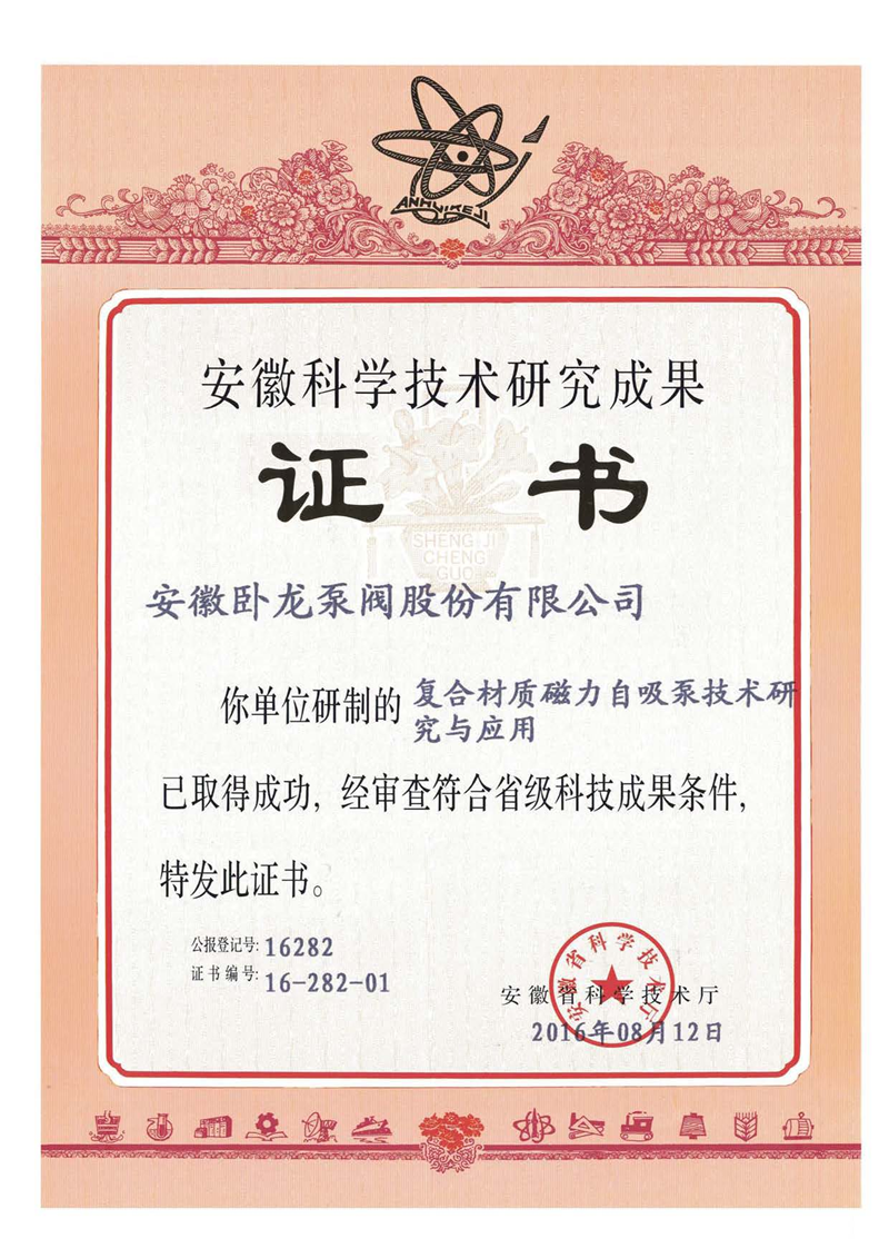 安徽卧龙资质荣誉